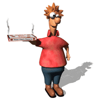 Gif of a teenage pizza delivery guy