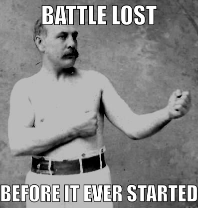 Meme of historic boxer with words 